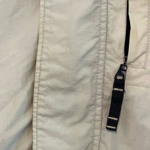 Vintage Forecast 1991 Field Jacket Tan Blue Nylon Fishing Chore Windbreaker 52 - Picture 6 of 11